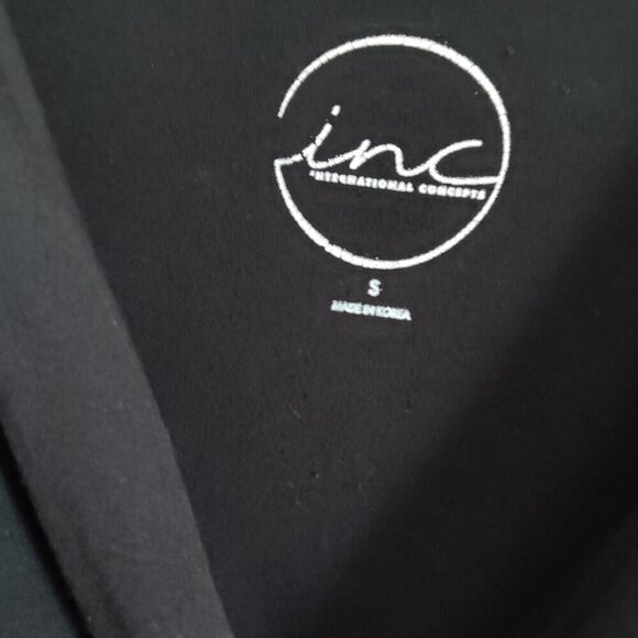 Ladies SZ S Inc Black Three-Quarter Sleeve Jersey Top - Picture 4 of 4